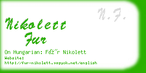 nikolett fur business card